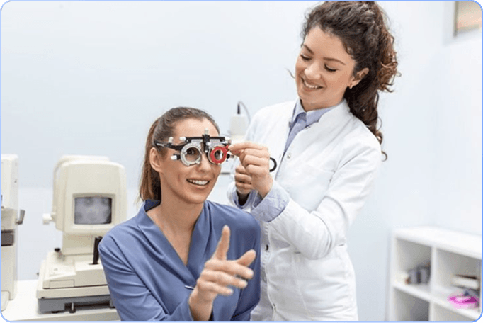 Eye test consultation